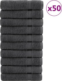 vidaXL Χειροπετσέτες Premium SOLUND 50 τεμ. Ανθρακί 50x100 εκ. 600 γρ./μ²