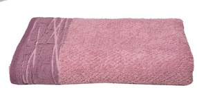 Πετσέτα 70x140 Nefeli με Κεντητό Λογότυπο 3 Lilac Pink