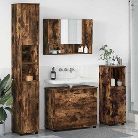 vidaXL Σετ Επίπλων Μπάνιου 4 pcs Καπνιστή δρυς 30 x 35 x 192 εκ.