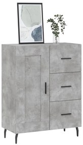 vidaXL Ντουλάπι Γκρι Σκυροδέματος 69,5x34x90 εκ. Επεξεργασμένο Ξύλο