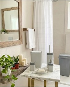 Stewehome Σετ μπάνιου 7 τεμαχίων με καλάθι ρούχων 65 Lt και σετ 5 τεμαχίων μπάνιου Λευκό