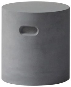 Ε6204 CONCRETE Cylinder Σκαμπό Κήπου - Βεράντας, Cement Grey  Φ 37cm H.40cm Γκρι,  Artificial Cement (Recyclable), , 1 Τεμάχιο