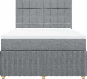 vidaXL Κρεβάτι Boxspring με Στρώμα Αν. Πράσινο 160x200εκ Υφασμάτινο