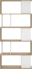 Maze βιβλιοθήκη  80x29,5x173,5εκ. Jackson Hickory / Λευκό