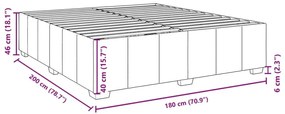 Κρεβάτι Boxspring με Στρώμα Ανοιχτό Γκρι 180x200 εκ. Υφασμάτινο - Γκρι