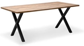 Τραπέζι Jeremy  Mdf - μεταλλικό χρώμα ακακίας 160x80x75εκ. - 0212174