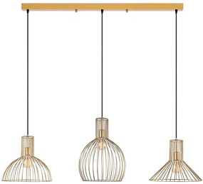 Φωτιστικό Οροφής - Ράγα Tabut 527ABY3203 148x38x124cm 3xE27 40W Gold Opviq