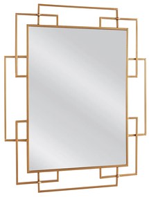 Καθρέπτης Τοίχου ARROCH Χρυσό Μέταλλο/Γυαλί 90x1.5x70cm