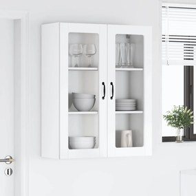 vidaXL Ραφιέρα τοίχου LUCCA Γυαλιστερό Λευκό 80 x 31 x 100 εκ.