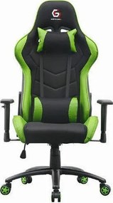 GEMBIRD GAMING CHAIR LEATHER BLACK/GREEN