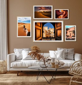 Σύνθεση κάδρων φυσικό ξύλο Morocco Vibes PST060