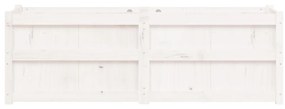 Ζαρντινιέρα Λευκή 150 x 50 x 50 εκ. από Μασίφ Ξύλο Πεύκου - Λευκό