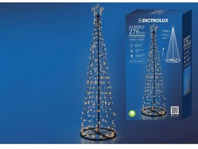 500 LED Δεντράκι Εσωτ. &amp;amp; Εξωτ. Χώρου Με 8 Προγράμματα Και Μετασχηματιστή Ψυχρό Λευκό Φως Φ70x280cm