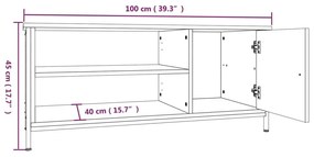 Έπιπλο Τηλεόρασης Sonoma Δρυς 100x40x45 εκ. από Επεξεργ. Ξύλο - Καφέ