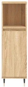 vidaXL Ντουλάπι Μπάνιου Sonoma Δρυς 30x30x100 εκ. Επεξεργασμένο Ξύλο