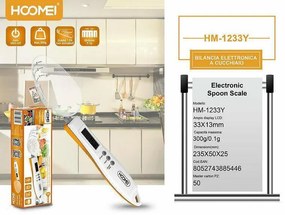 Hoomei HM-1233Y Ψηφιακή Ζυγαριά Κουζίνας 0.1gr/0.3kg Yellow