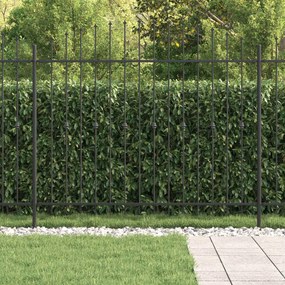 vidaXL Φράχτης με Σπίθες Asten Μαύρο 200 x 200 cm