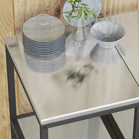 vidaXL Ράφι Κουζίνας HATTEM Ασημί 40 x 50 x 92 εκ Ατσάλι