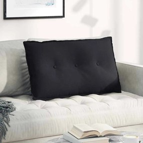 vidaXL Μαξιλάρι Πλάτης Μαύρο 80 x 50 cm Ύφασμα Μικροΐνας