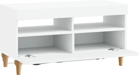 vidaXL Ντουλάπα LED Τηλεόρασης Λευκό Επεξεργασμένο Ξύλο