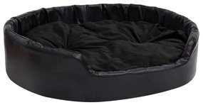 Κρεβάτι Σκύλου Μαύρο 99 x 89 x 21 εκ. Βελουτέ/Συνθετικό Δέρμα - Μαύρο