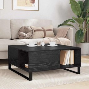 vidaXL Τραπεζάκι σαλονιού Μαύρη δρυς 80 x 80 x 36.5 εκ