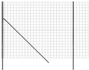 vidaXL Συρματόπλεγμα Περίφραξης Ανθρακί 2 x 25 μ. από Γαλβαν. Ατσάλι