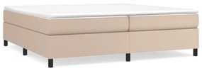 vidaXL Κρεβάτι Boxspring με Στρώμα Καπουτσίνο 200x200εκ.από Συνθ.Δέρμα