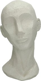 Διακοσμητικό  Κεφάλι Λευκό Polyresin 17.5x15.5x28.4cm