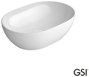 GSI Pura Επικαθήμενος Νιπτήρας Πορσελάνης 50x35εκ White
