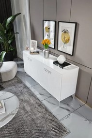 Stewehome κονσόλα mdf με μεμβράνη και πόρτες 160x40x84 cm