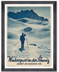 Κάδρο Wintersport Poster FA13476 50x70cm Multi MindTheGap Vertical Ξύλο,Γυαλί