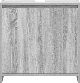 vidaXL Ντουλάπι Μπάνιου Γκρι Sonoma 60x33x60 εκ. Επεξεργασμένο Ξύλο