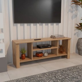 Έπιπλο τηλεόρασης Seref σε oak απόχρωση 120x30x47εκ Υλικό: MELAMINE 321-000123