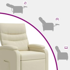 vidaXL Αναπαυτική Καρέκλα Κρεμ Τεχνητό Δέρμα