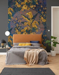 Φωτοταπετσαρία τοίχου με χρυσό λουλούδι Orient d&#39;Or έτοιμων διαστάσεων 28HX4 (2.00M x 2.80Υ)