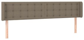 vidaXL Κεφαλάρι Κρεβατιού LED Taupe 183x16x78/88 εκ. Υφασμάτινο
