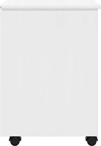 vidaXL Κινητό Ντουλάπι με τροχούς Λευκός 34 x 39 x 56 εκ Στερεό πεύκο
