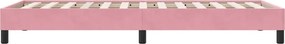 vidaXL Box Spring Κρεβάτι χωρίς στρώμα Ροζ 80x210 cm Βελούδινο