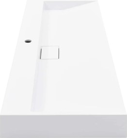 vidaXL Νιπτήρας Λευκός 120x46x11 εκ. Συνθετικός από Τεχνητό Μάρμαρο