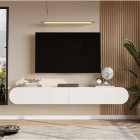 Stewehome Μοντέρνα επιτοίχια βάση τηλεόρασης με οβάλ πόρτα 180x31x30 cm