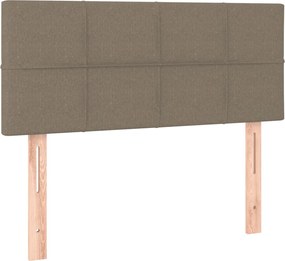vidaXL Κρεβάτι Boxspring με Στρώμα Taupe 120x190 εκ. Υφασμάτινο