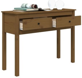 vidaXL Τραπέζι κονσόλα Καφέ μελί 100x35x75 εκ. Μασίφ Ξύλο Πεύκου