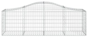 Συρματοκιβώτια Τοξωτά 40 τεμ. 200x50x60/80 εκ. Γαλβαν. Ατσάλι - Ασήμι