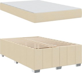 vidaXL Σκελετός Κρεβατιού με στρώμα Κρεμ 120 x 200 cm ύφασμα