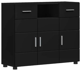 vidaXL Πλαϊνό γραφείο Μαύρο 88.5 x 30.5 x 73 εκ Επεξεργασμένο ξύλο