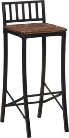 vidaXL Καρέκλες Μπαρ 2 τεμ. από Μασίφ Ανακυκλωμένο Ξύλο