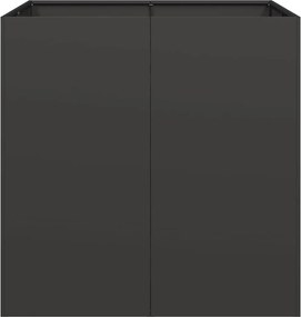 vidaXL Ζαρντινιέρα Μαύρη 80x80x80 εκ. από Χάλυβα
