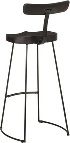 vidaXL Bar Stools 2 τεμάχια Μαύρο 49x43x103 cm Στερεό ξύλο Mango