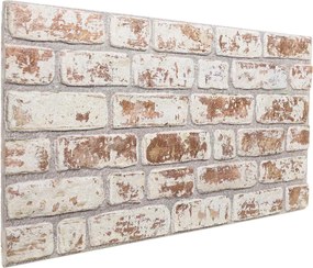 vidaXL Πάνελ τοίχου 10 pcs Κόκκινο και Λευκό 100 x 50 cm Αφρός EPS